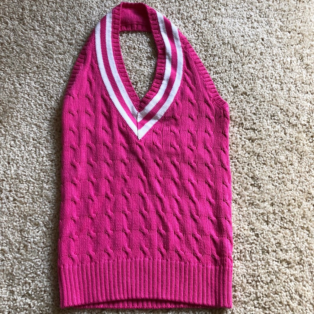 Ralph Lauren cable knit halter top